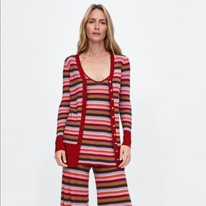 New! Zara knit striped cardigan